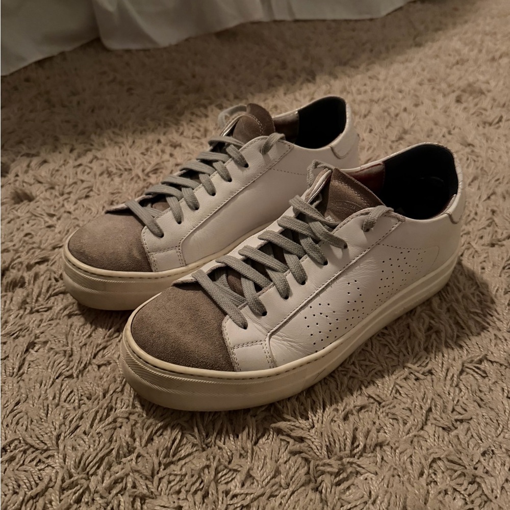 P448 White and Gray Women's Sneakers